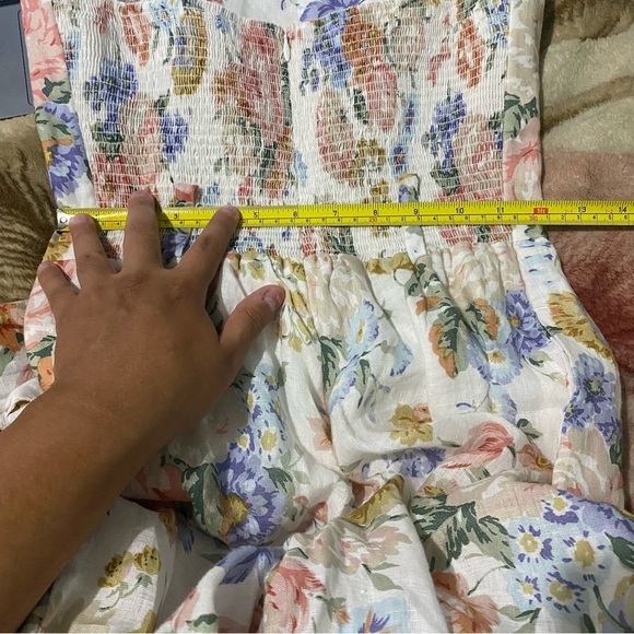 Zimmermann Bowie Strapless Floral‎ Print Linen Jumpsuit Sz 4?? - Picture 14 of 15